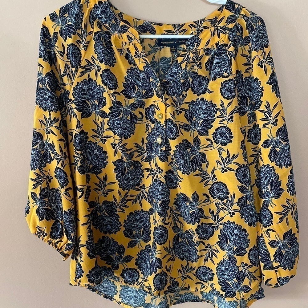 Adrienne Vittadini Floral Blouse